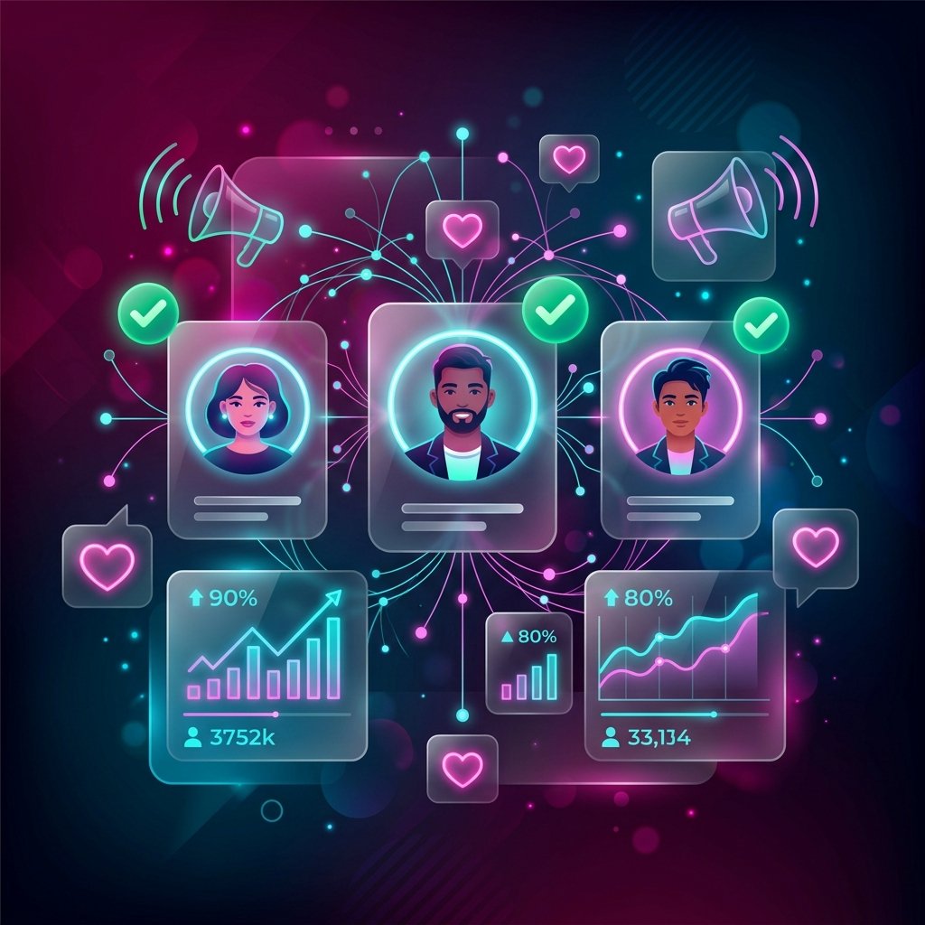 Influencer Marketing Campaign Illustration