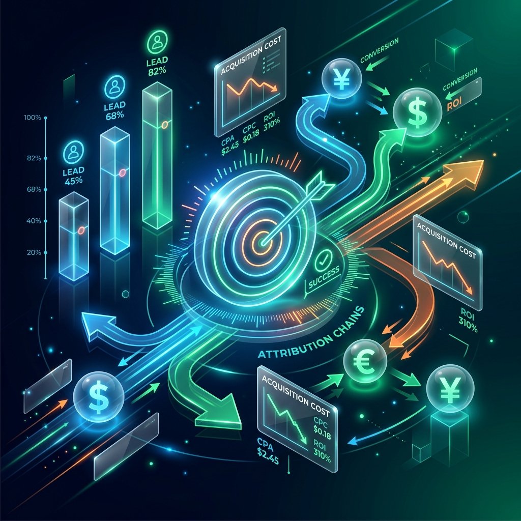 Performance Marketing Data Metrics Illustration