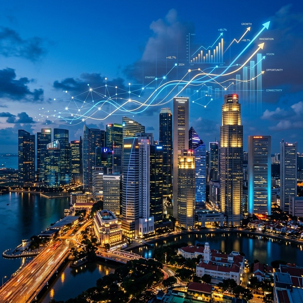 Business growth cityscape